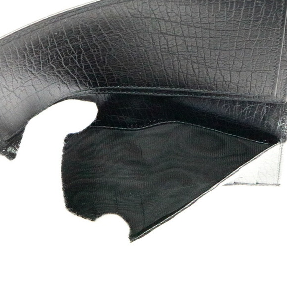 Gucci Continental Wallet Leather Long Bifold Flap Card Slots Black - Picture 6 of 8